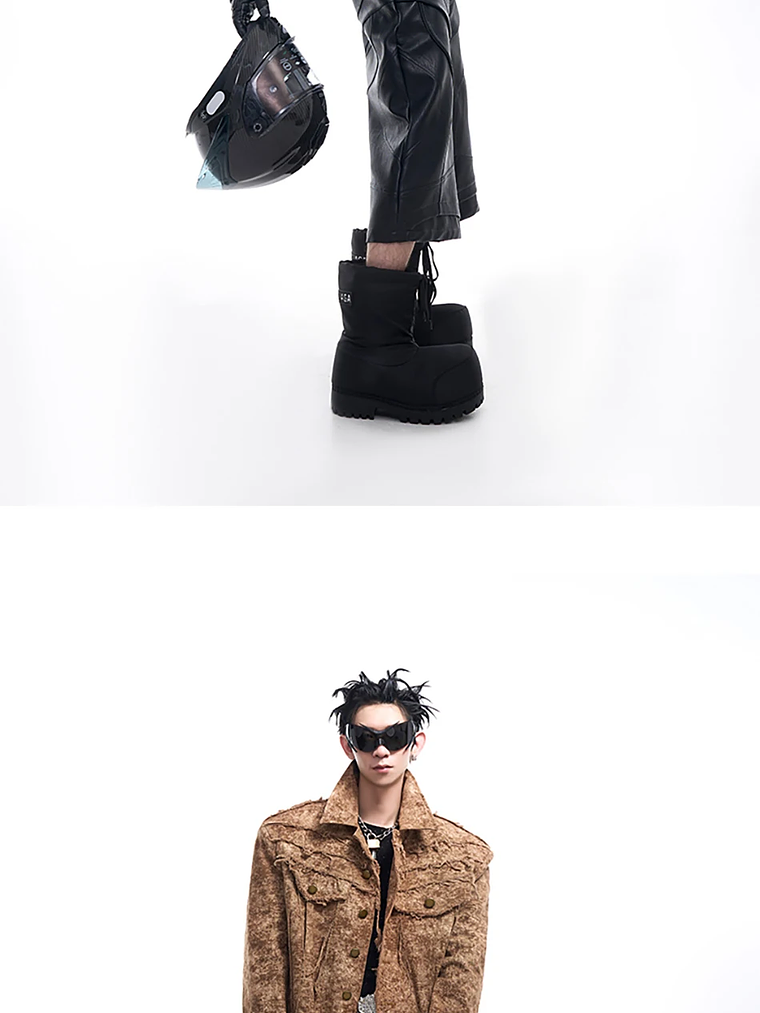 Pantalones cortos de piel sintética negra 10