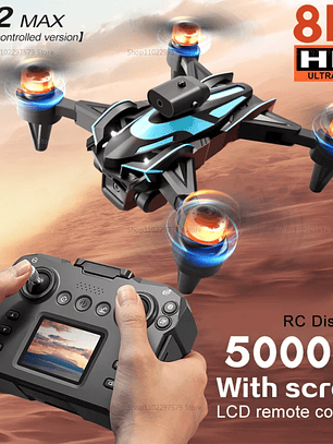 Minidron profesional K12 Max con cámara HD 8K, sistema de detección de obstáculos