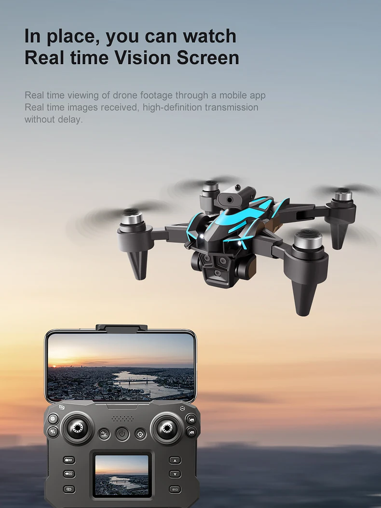 Minidron profesional K12 Max con cámara HD 8K, sistema de detección de obstáculos 7