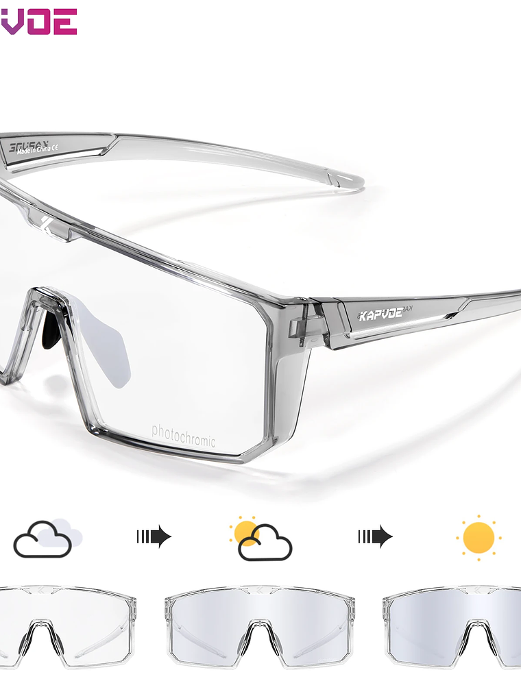 Lentes Fotocromaticos UV400 deportes al aire libre 16