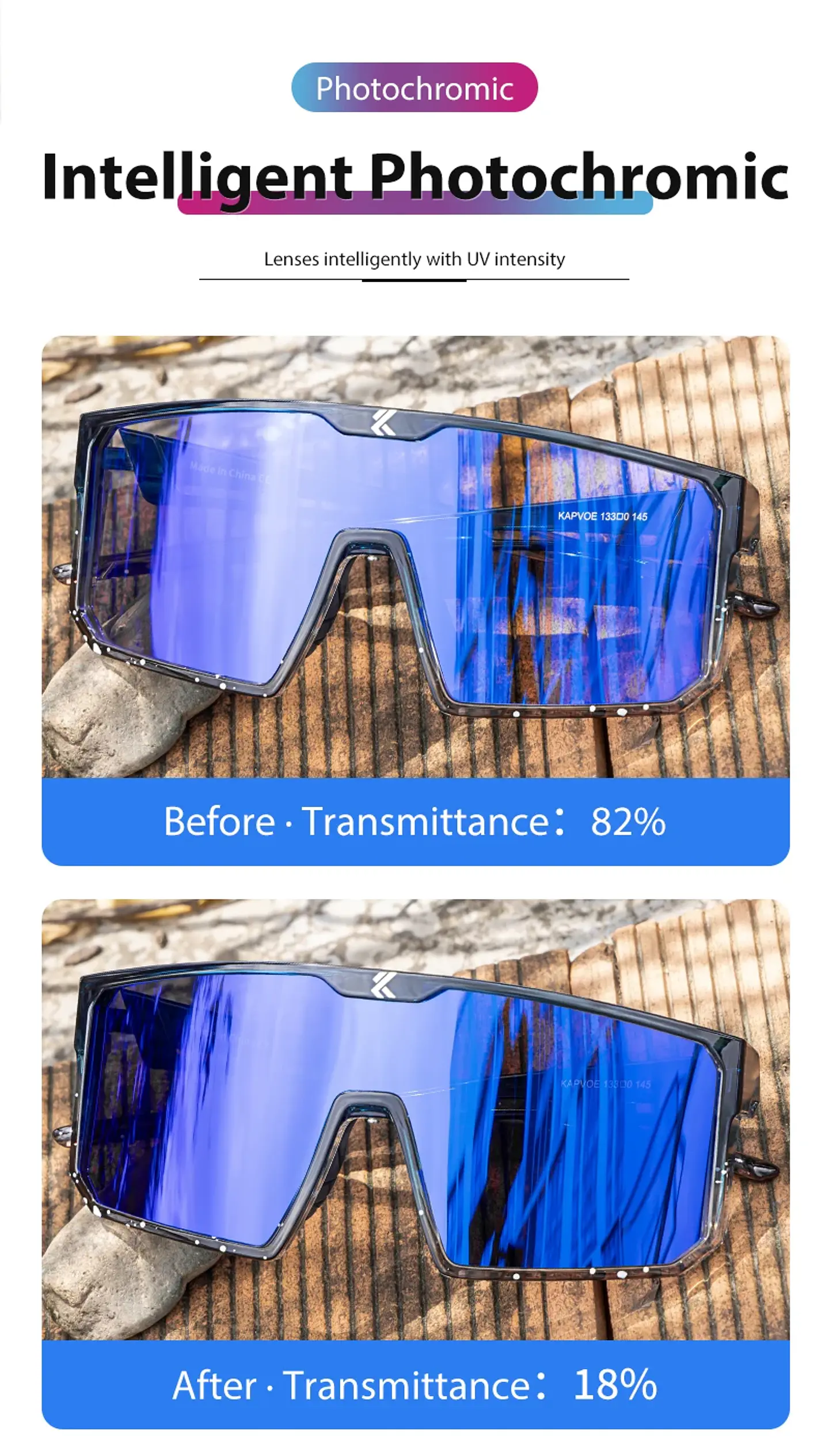 Lentes Fotocromaticos UV400 deportes al aire libre 27