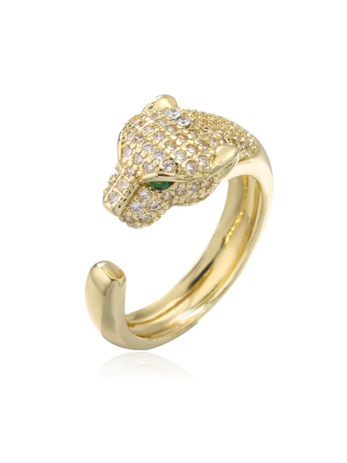 Anillo con incrustaciones de circonitas cúbicas de animales 8