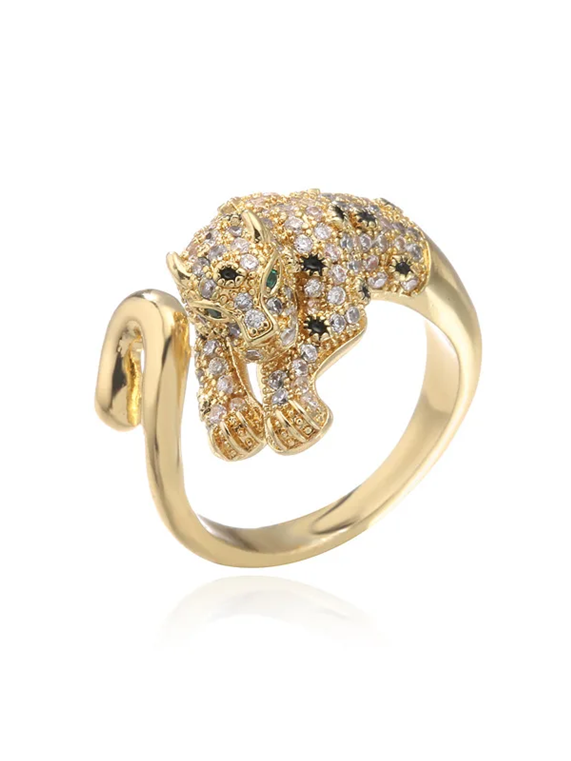 Anillo con incrustaciones de circonitas cúbicas de animales 10