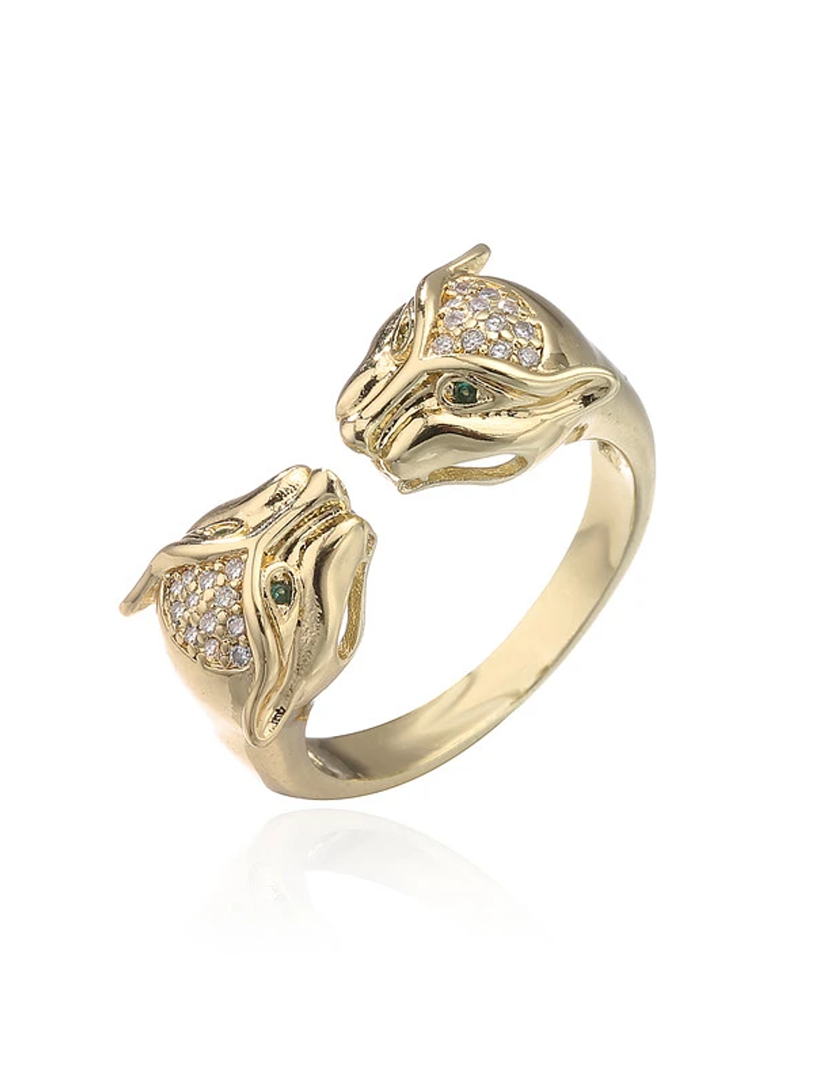 Anillo con incrustaciones de circonitas cúbicas de animales 11