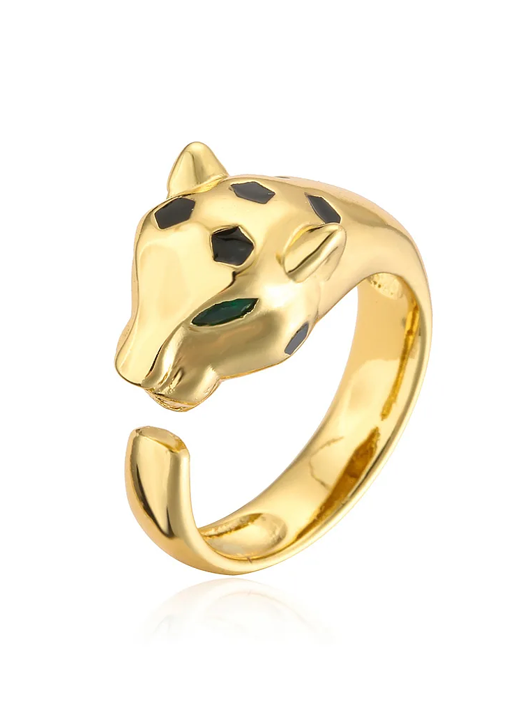 Anillo con incrustaciones de circonitas cúbicas de animales 12