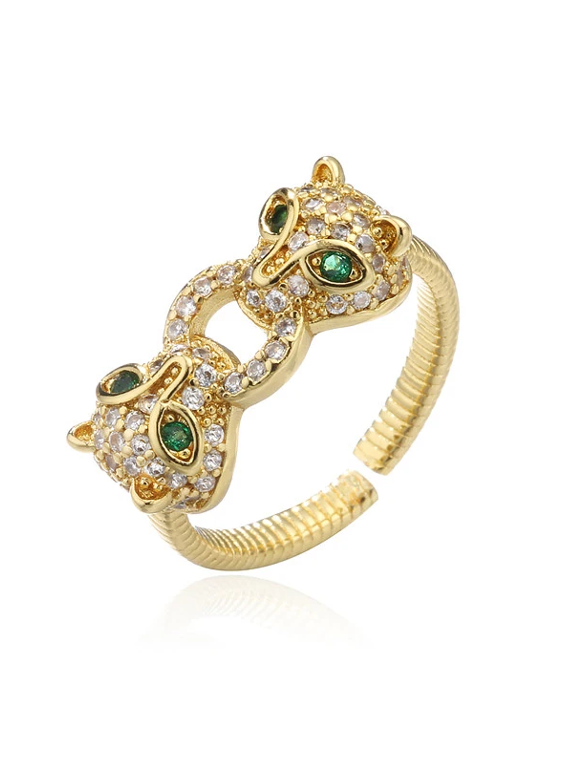 Anillo con incrustaciones de circonitas cúbicas de animales 13