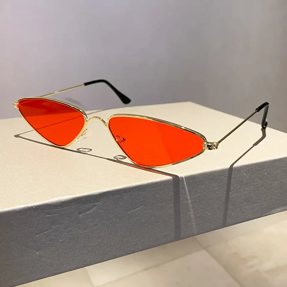 Lentes de sol protección UV400 vintage rectangulares con montura metálica, protección UV400  17