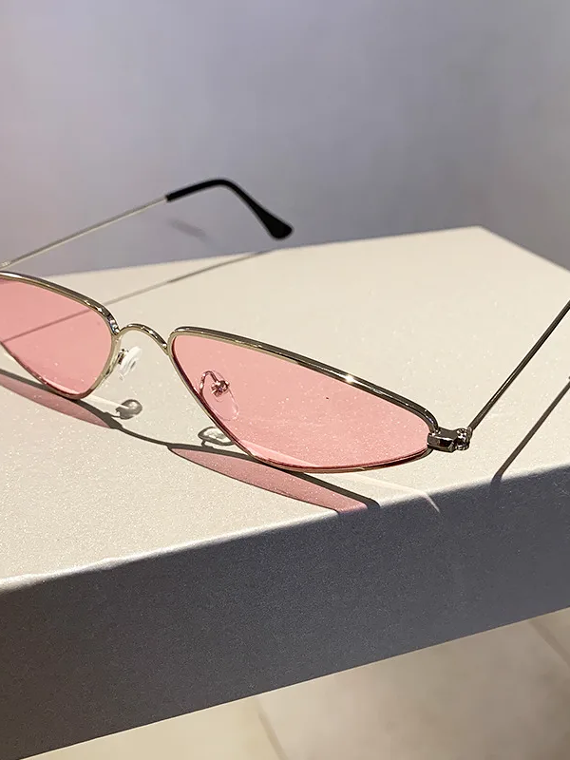 Lentes de sol protección UV400 vintage rectangulares con montura metálica, protección UV400  18