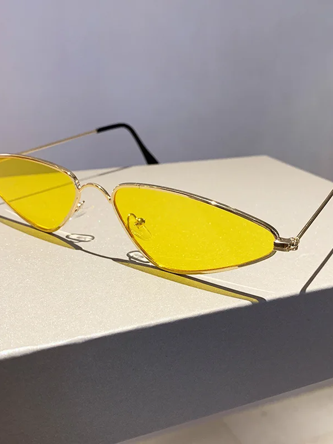 Lentes de sol protección UV400 vintage rectangulares con montura metálica, protección UV400  21