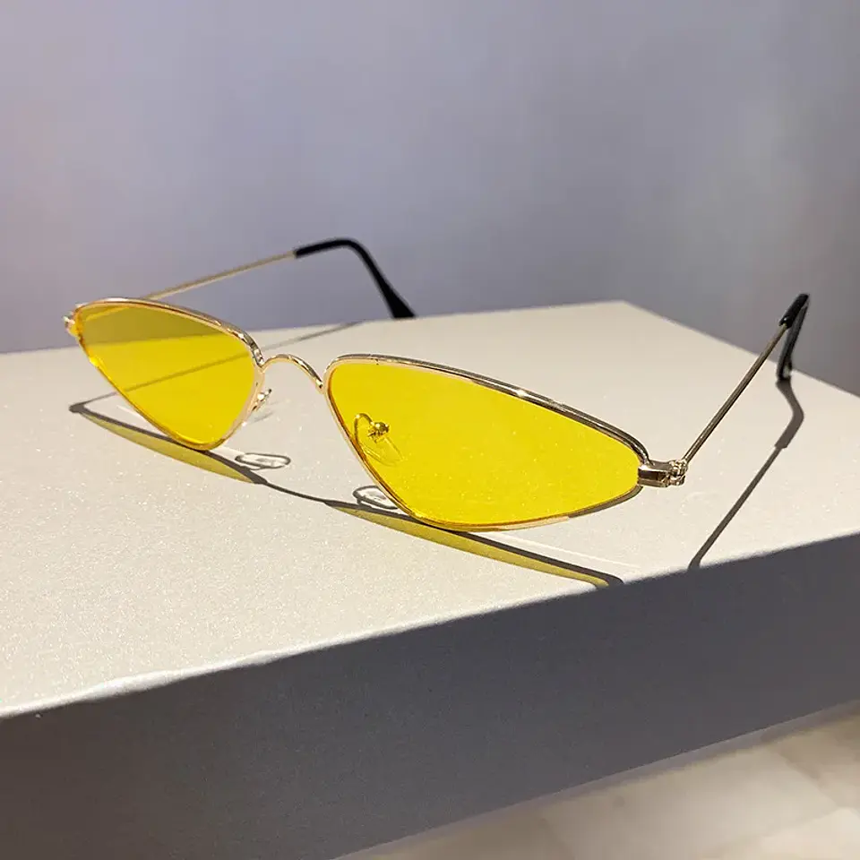 Lentes de sol protección UV400 vintage rectangulares con montura metálica, protección UV400  21