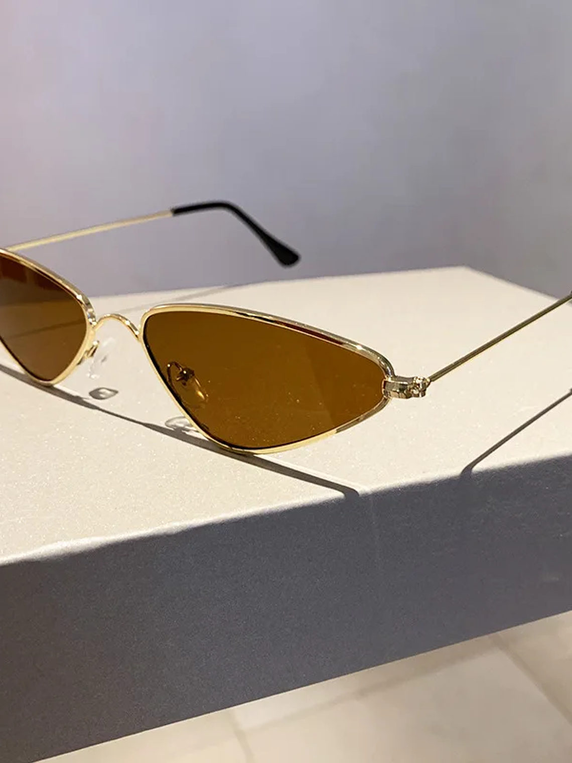 Lentes de sol protección UV400 vintage rectangulares con montura metálica, protección UV400  22