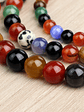 Collar redondo de cornalina de colores de piedra natural - Miniatura 3