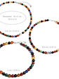 Collar redondo de cornalina de colores de piedra natural - Miniatura 5
