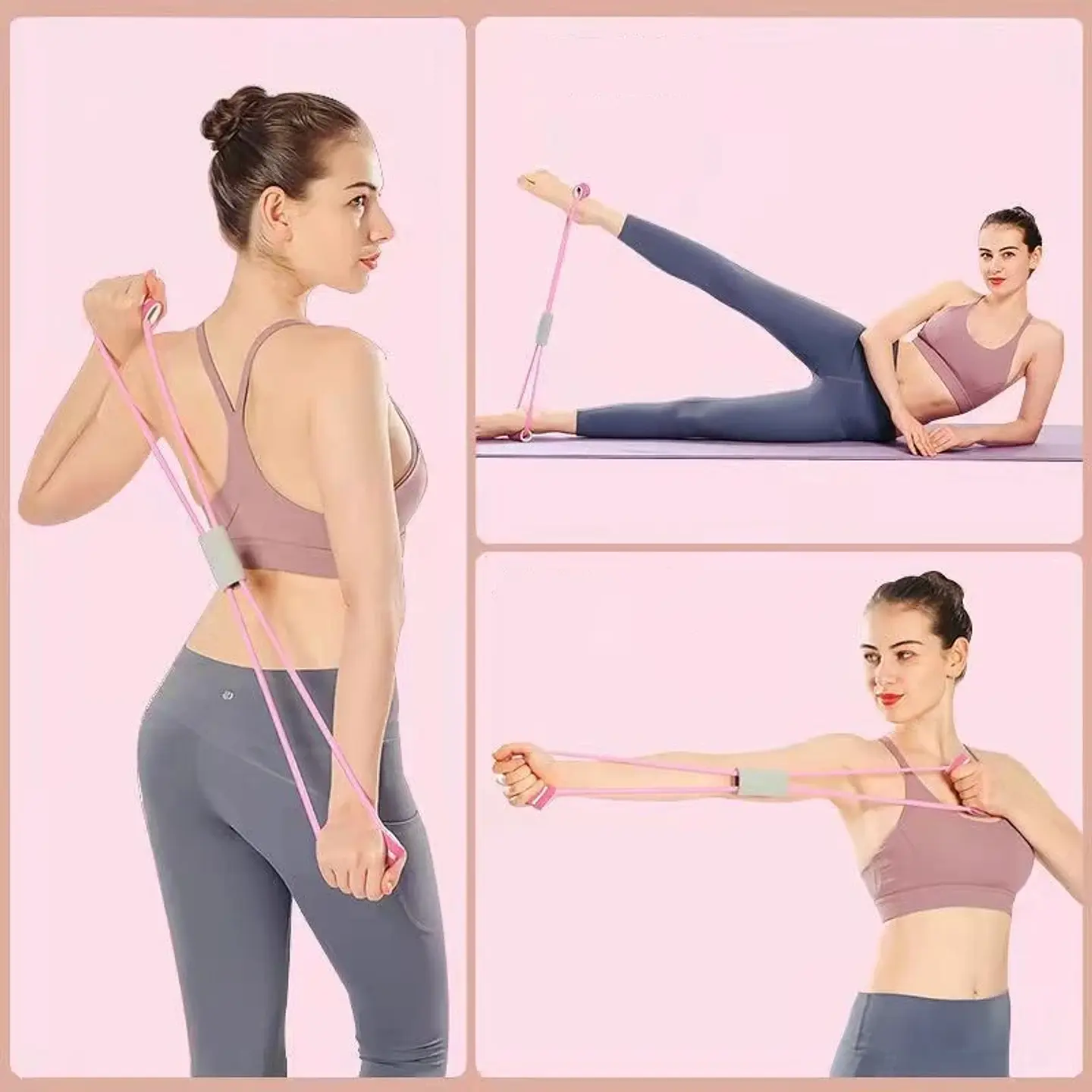 Bandas de resistencia con espuma para deporte en casa, accesorios de yoga y fitness 3