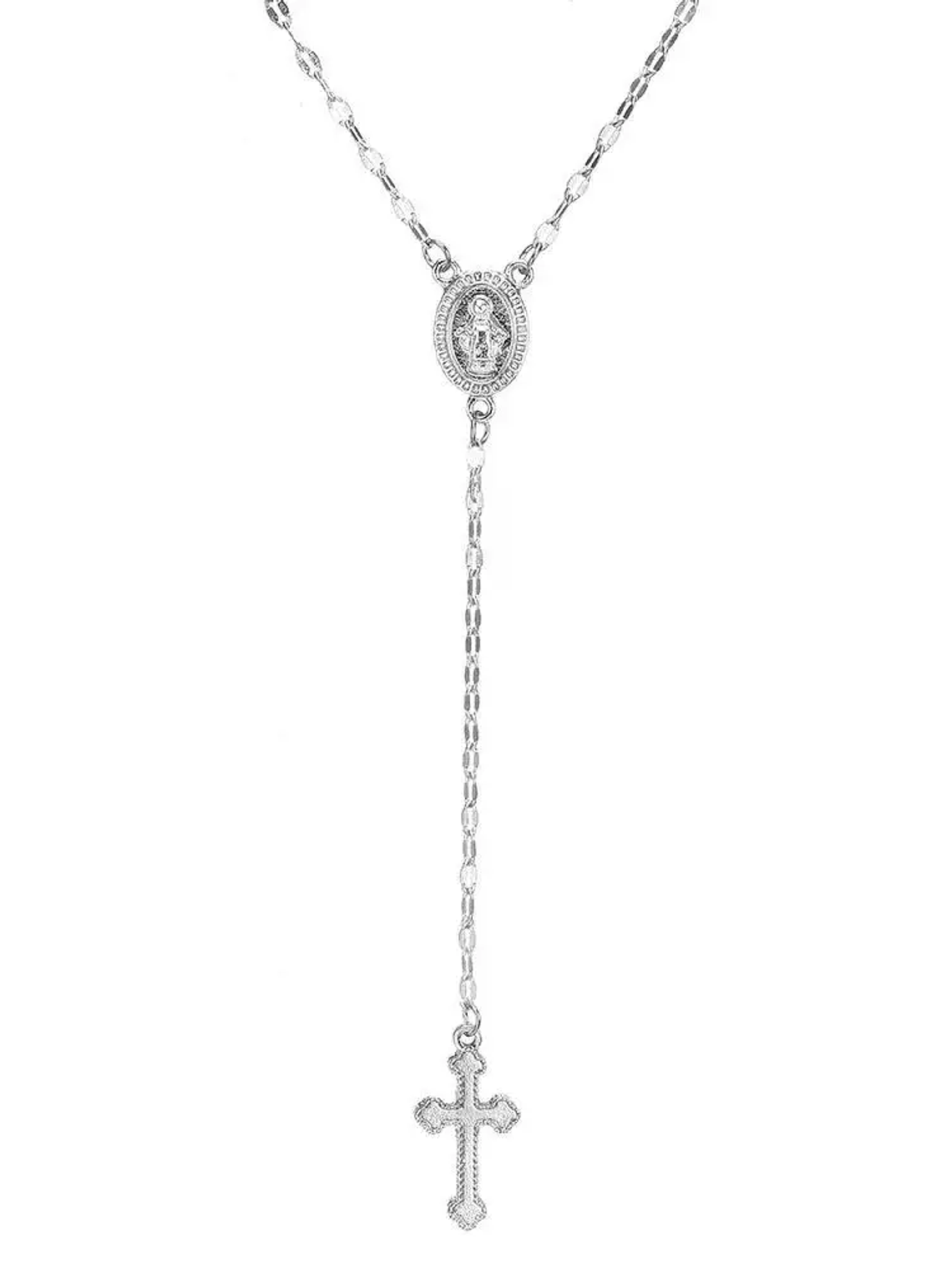 Collar con colgante de rosario religioso 5
