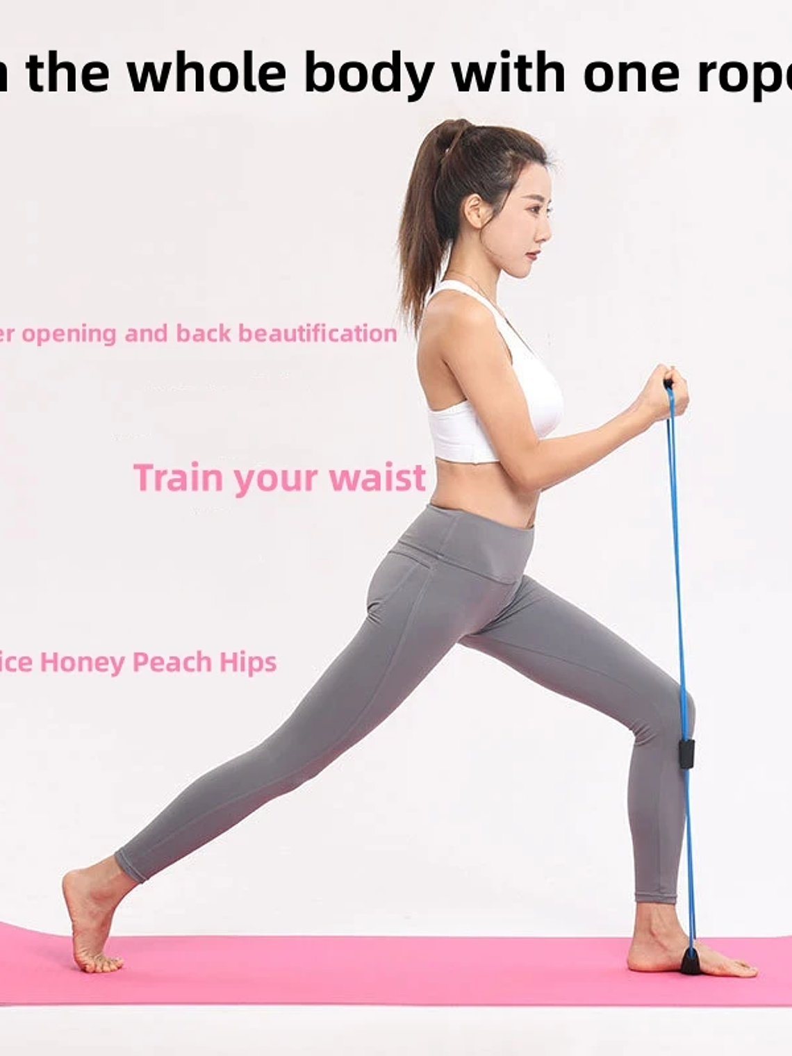 Bandas de resistencia con espuma para deporte en casa, accesorios de yoga y fitness 5