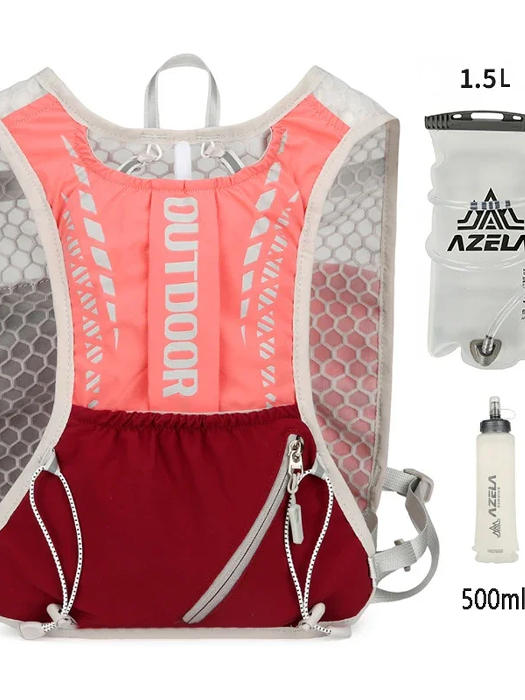 Chaleco de hidratación reflectante para correr 13