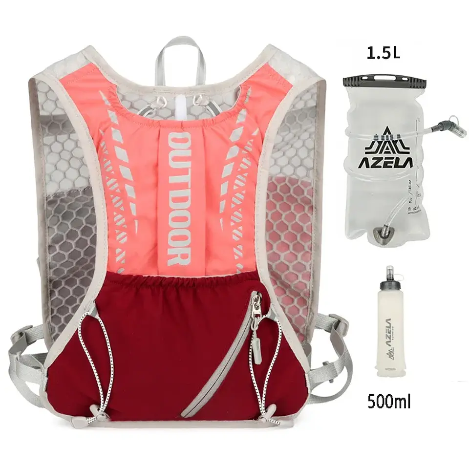 Chaleco de hidratación reflectante para correr 13