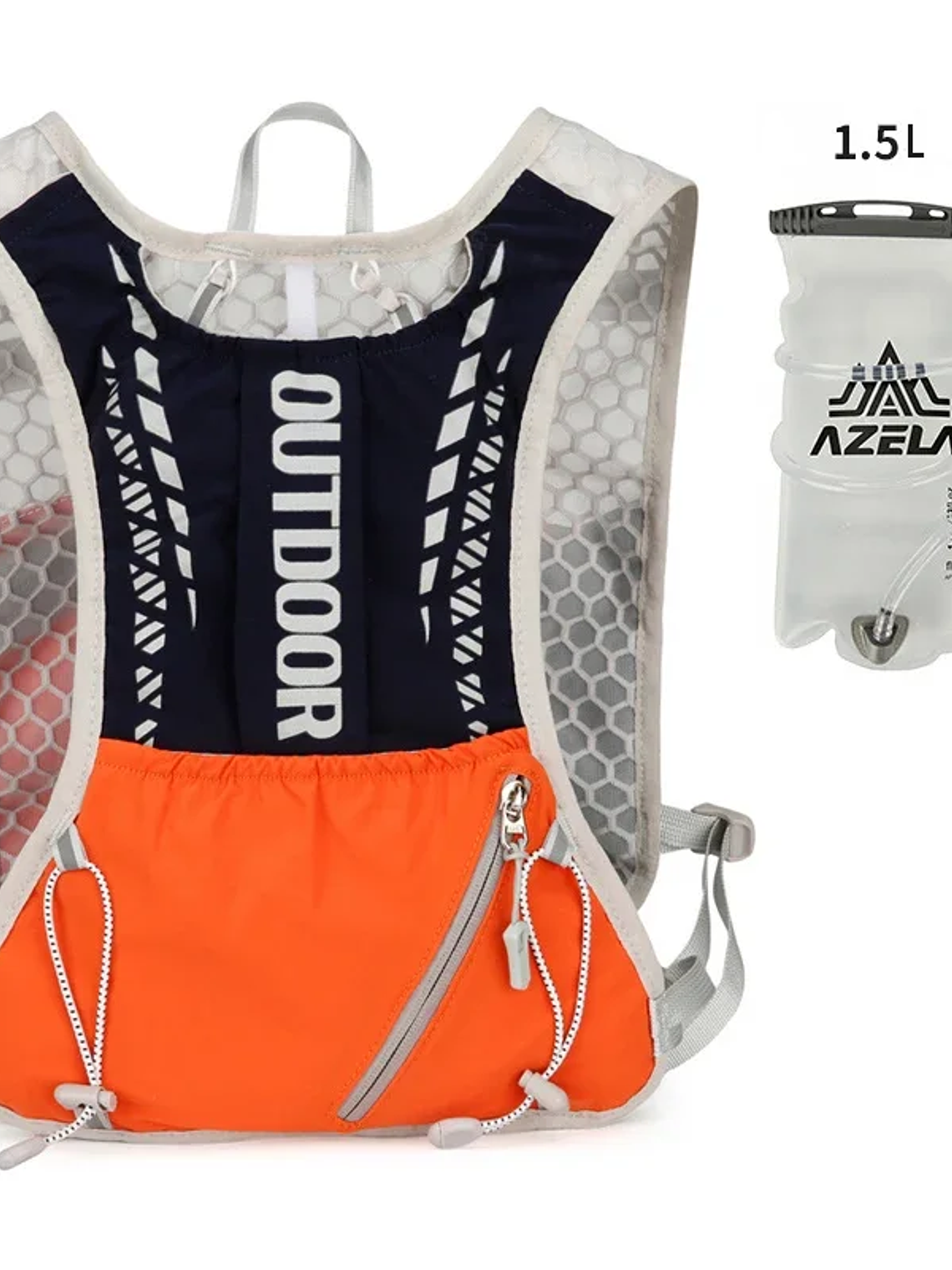 Chaleco de hidratación reflectante para correr 14