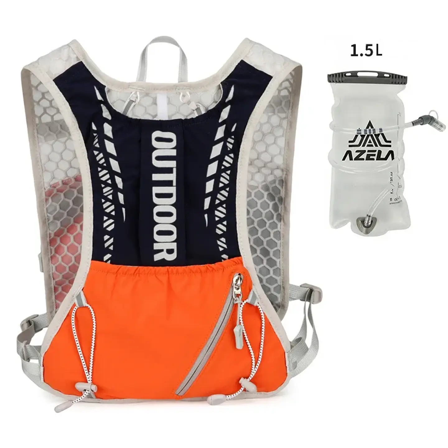 Chaleco de hidratación reflectante para correr 14