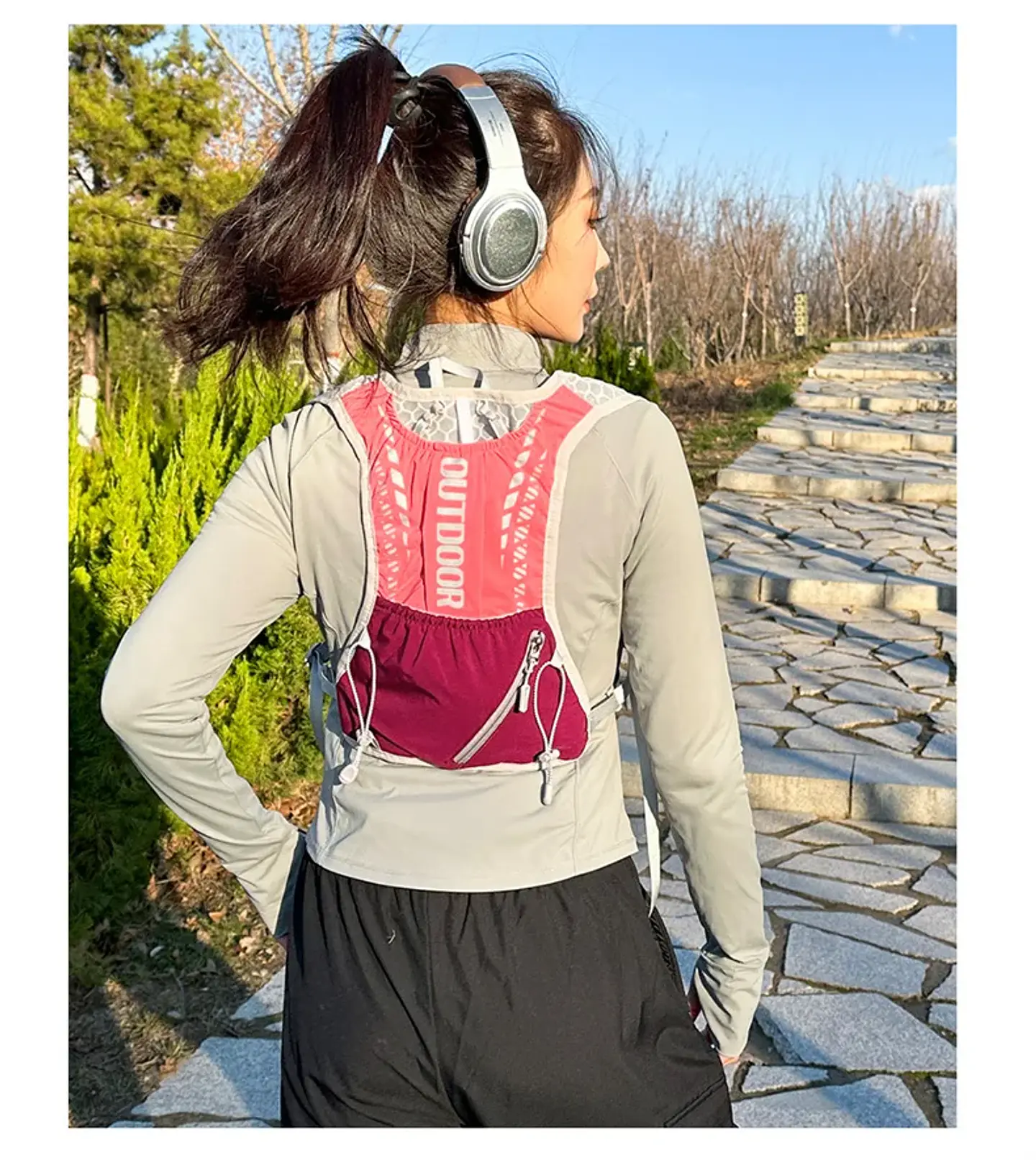 Chaleco de hidratación reflectante para correr 17