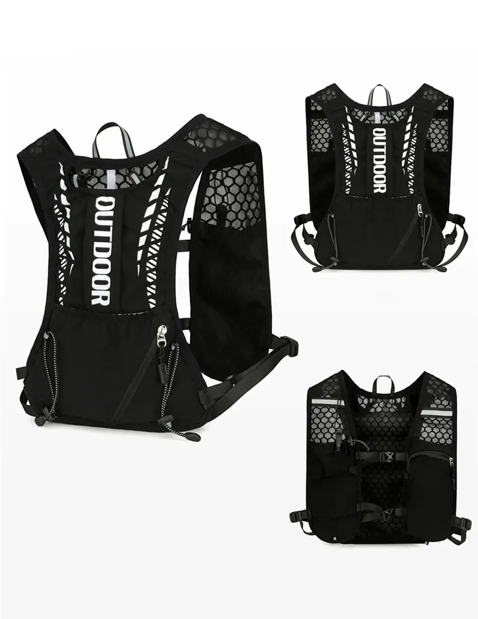 Chaleco de hidratación reflectante para correr 24