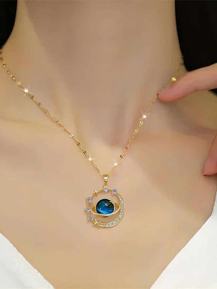 Collar con Colgante Estrellado  1