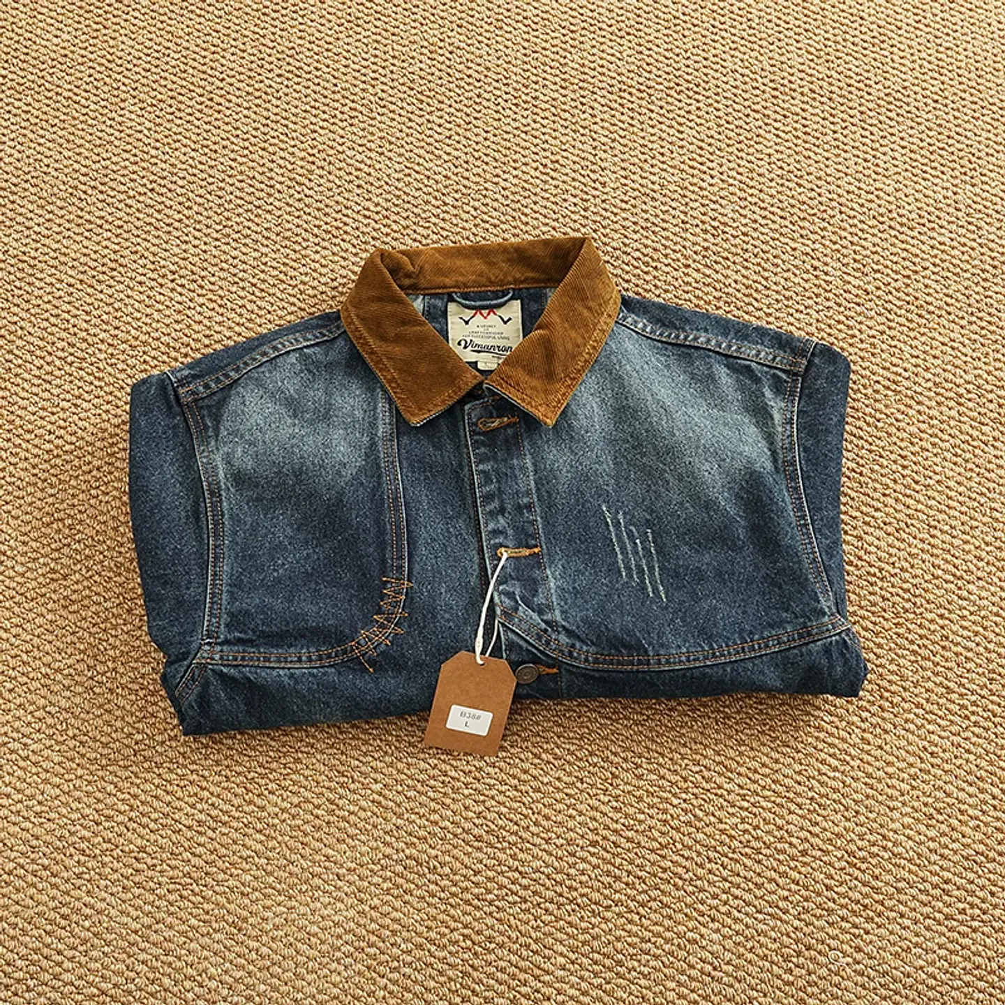 Chaqueta vaquera cargo de estilo retro americano 5