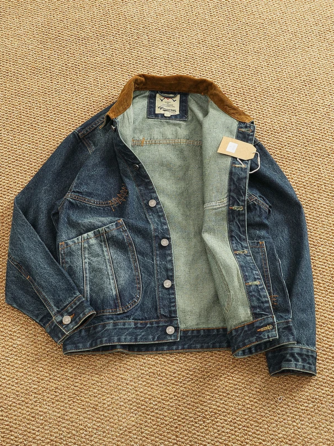 Chaqueta vaquera cargo de estilo retro americano 6