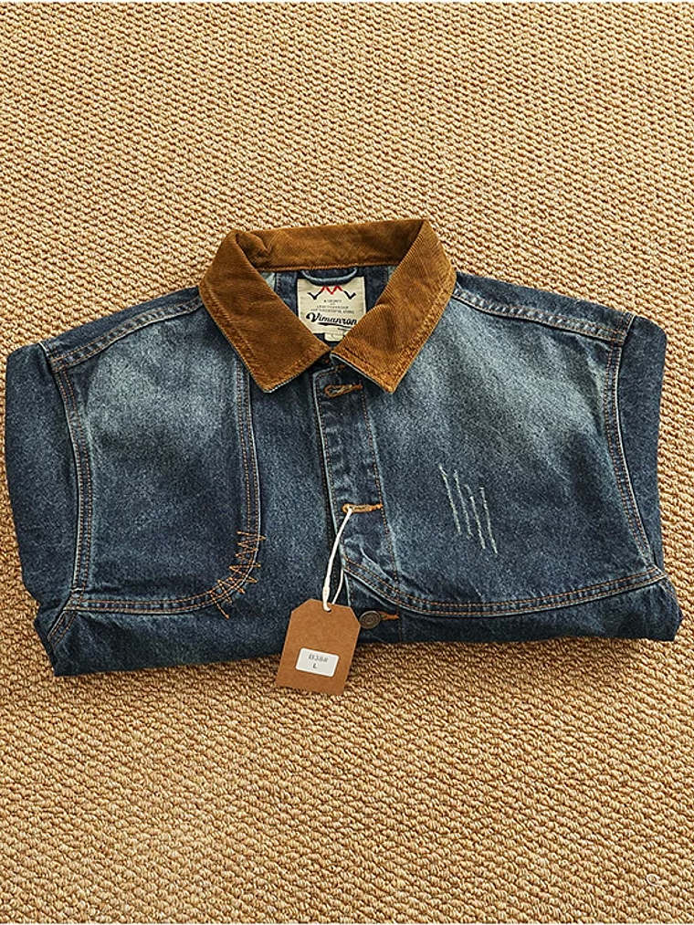 Chaqueta vaquera cargo de estilo retro americano 10