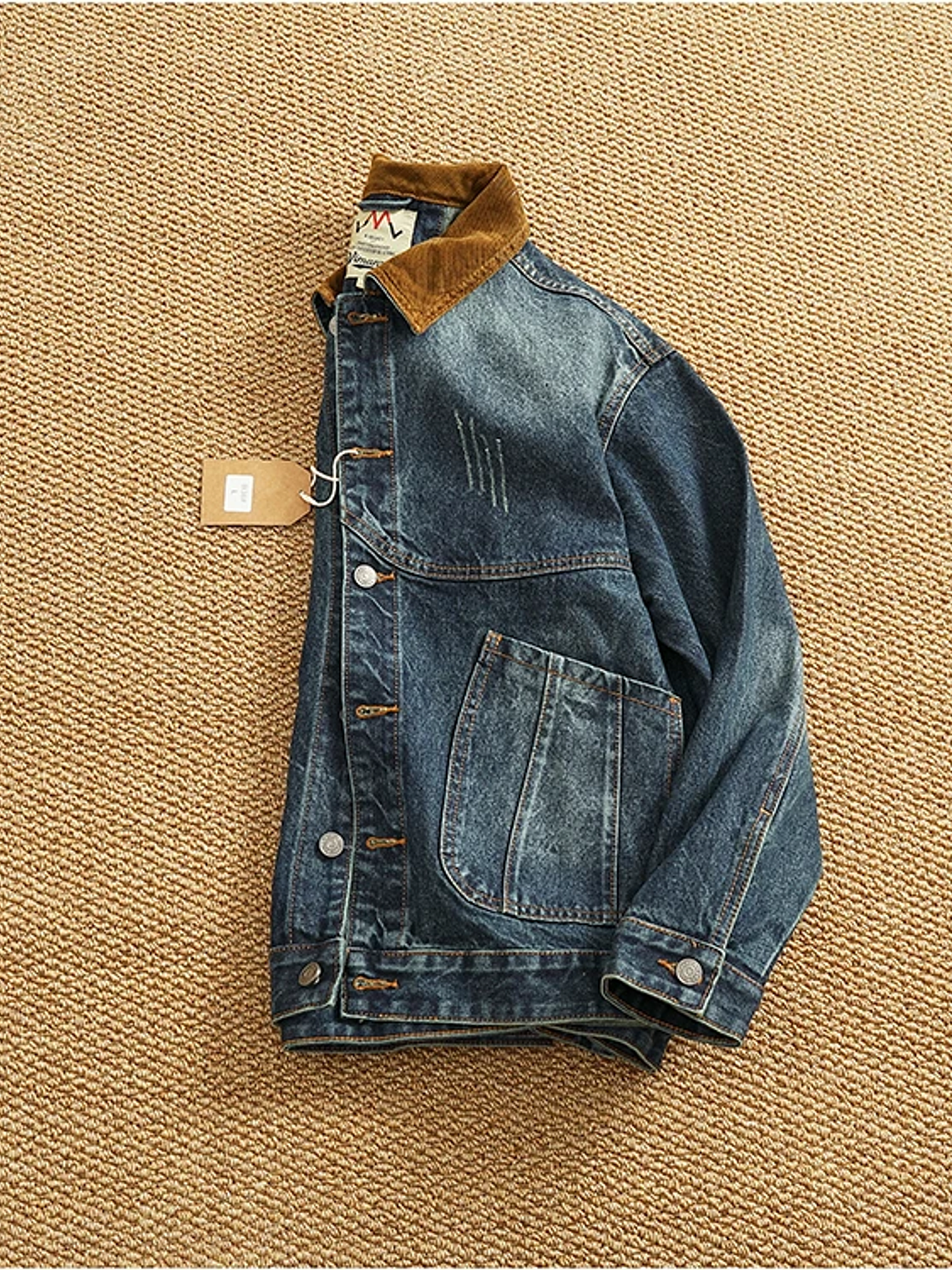 Chaqueta vaquera cargo de estilo retro americano 11