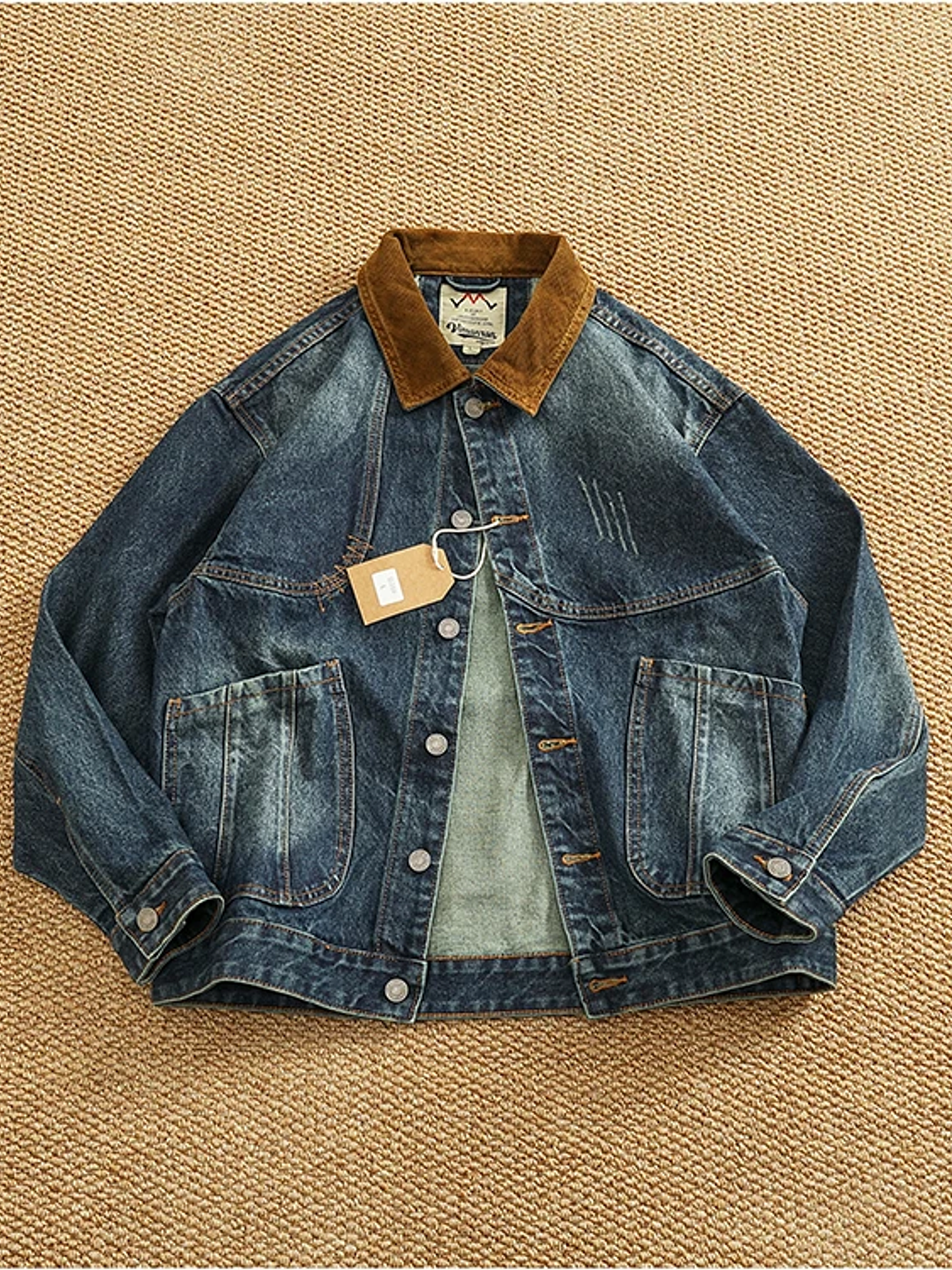 Chaqueta vaquera cargo de estilo retro americano 13