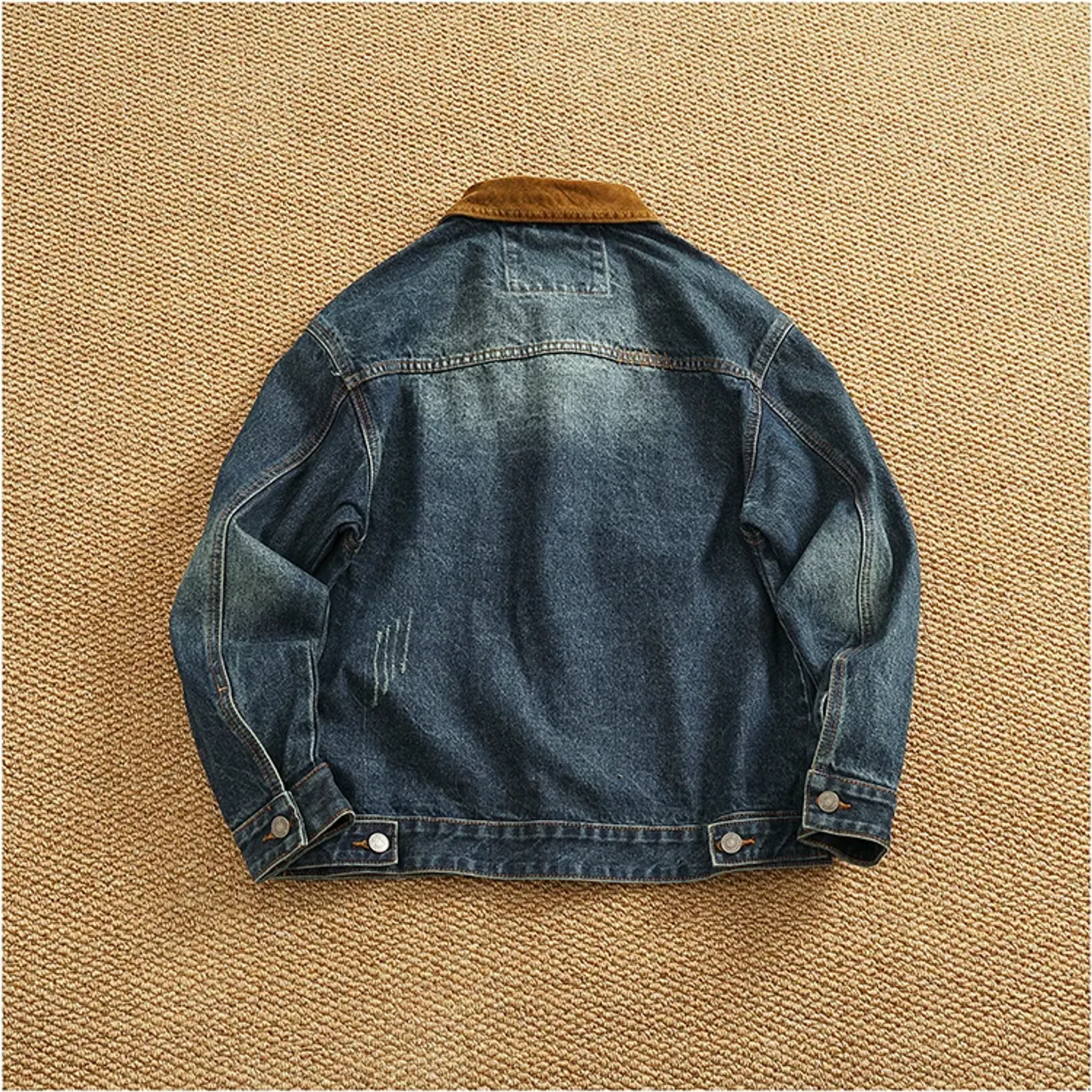 Chaqueta vaquera cargo de estilo retro americano 15