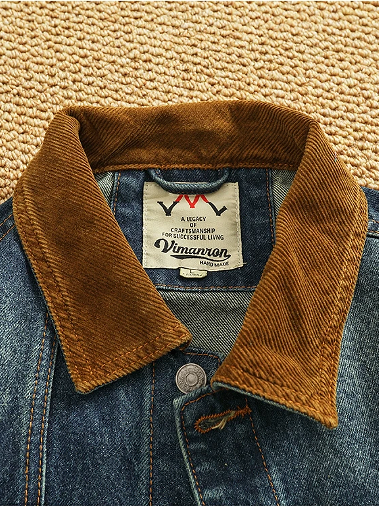 Chaqueta vaquera cargo de estilo retro americano 20