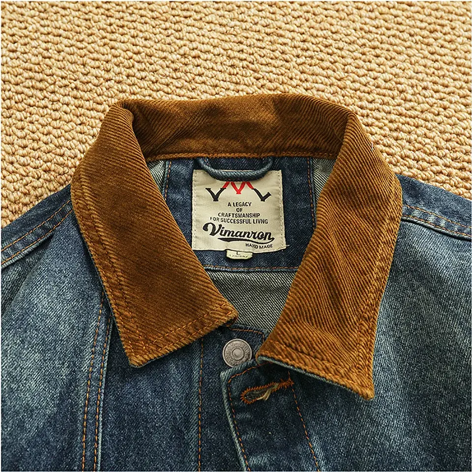 Chaqueta vaquera cargo de estilo retro americano 20