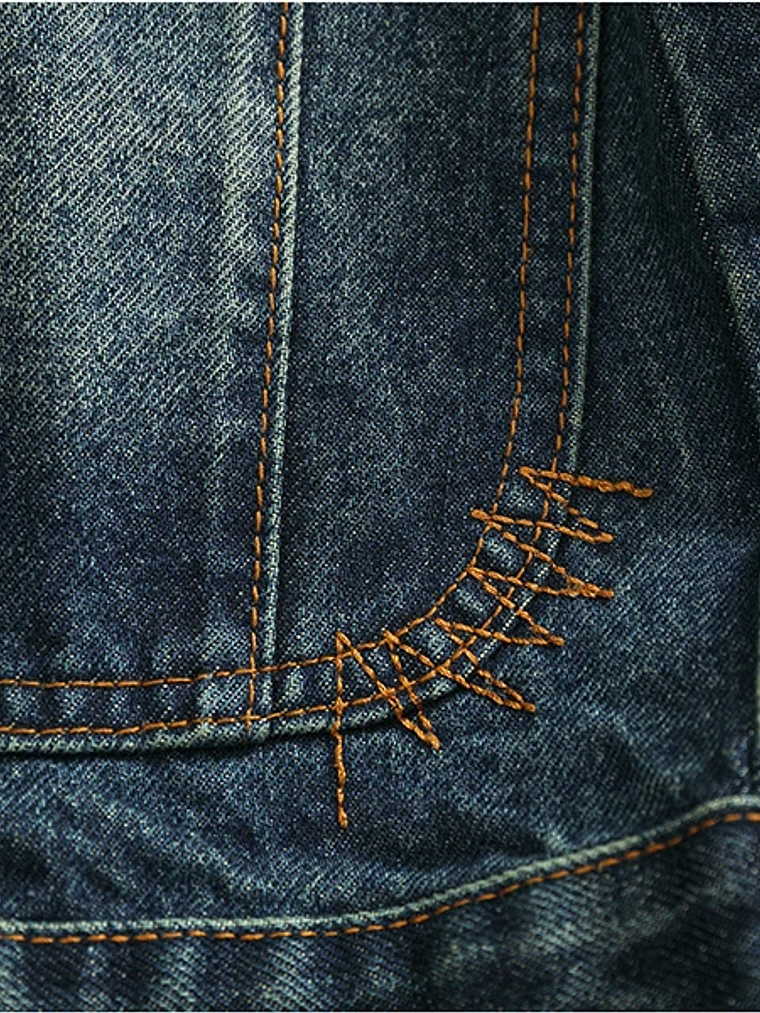 Chaqueta vaquera cargo de estilo retro americano 22