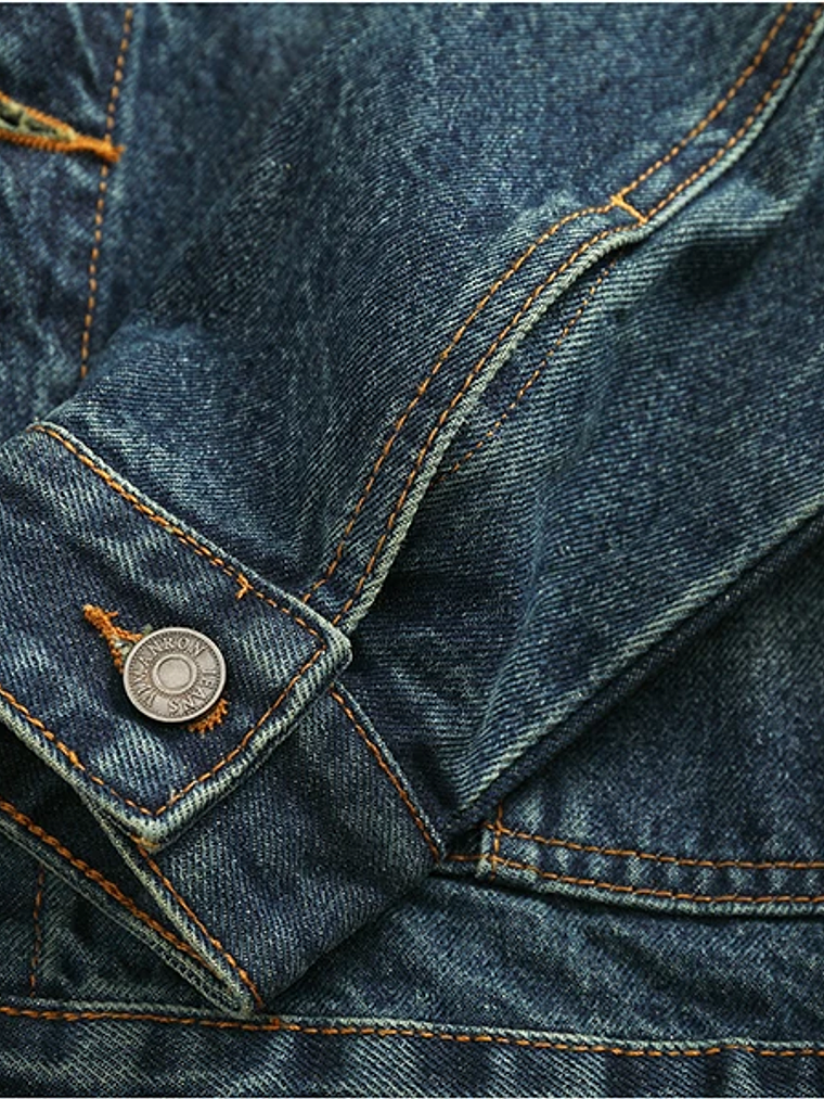 Chaqueta vaquera cargo de estilo retro americano 24