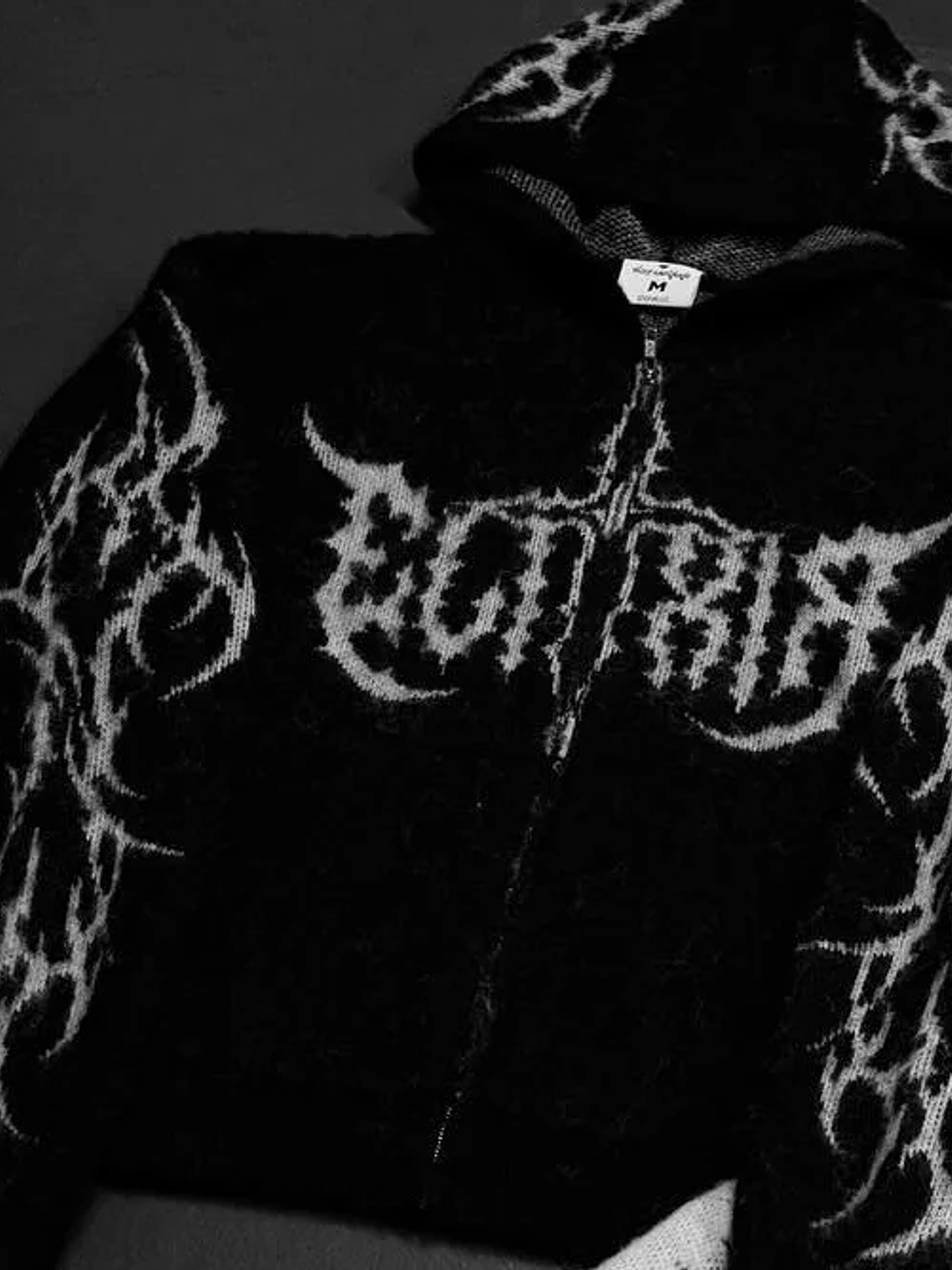 Sudadera con capucha de estilo Y2K con estampado de zarzas
 6