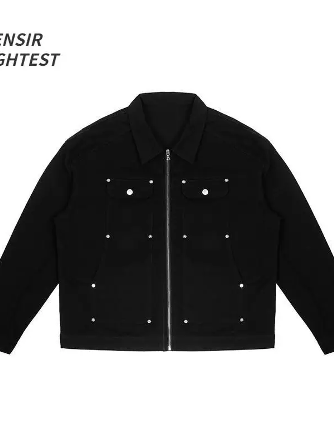 Chaqueta vaquera de estilo americano con tachuelas metálicas 2