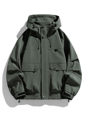 Chaqueta cortavientos con capucha