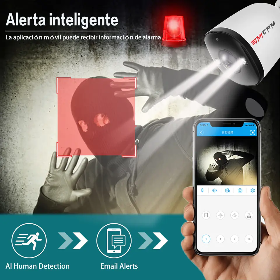 Lente gran angular ultra grande 4K 8MP POE IP Camara 5MP 4MP 1.6MM 2.8MM Alarma inteligente Visión nocturna a color Funciona con NVR Audio Onvif 4