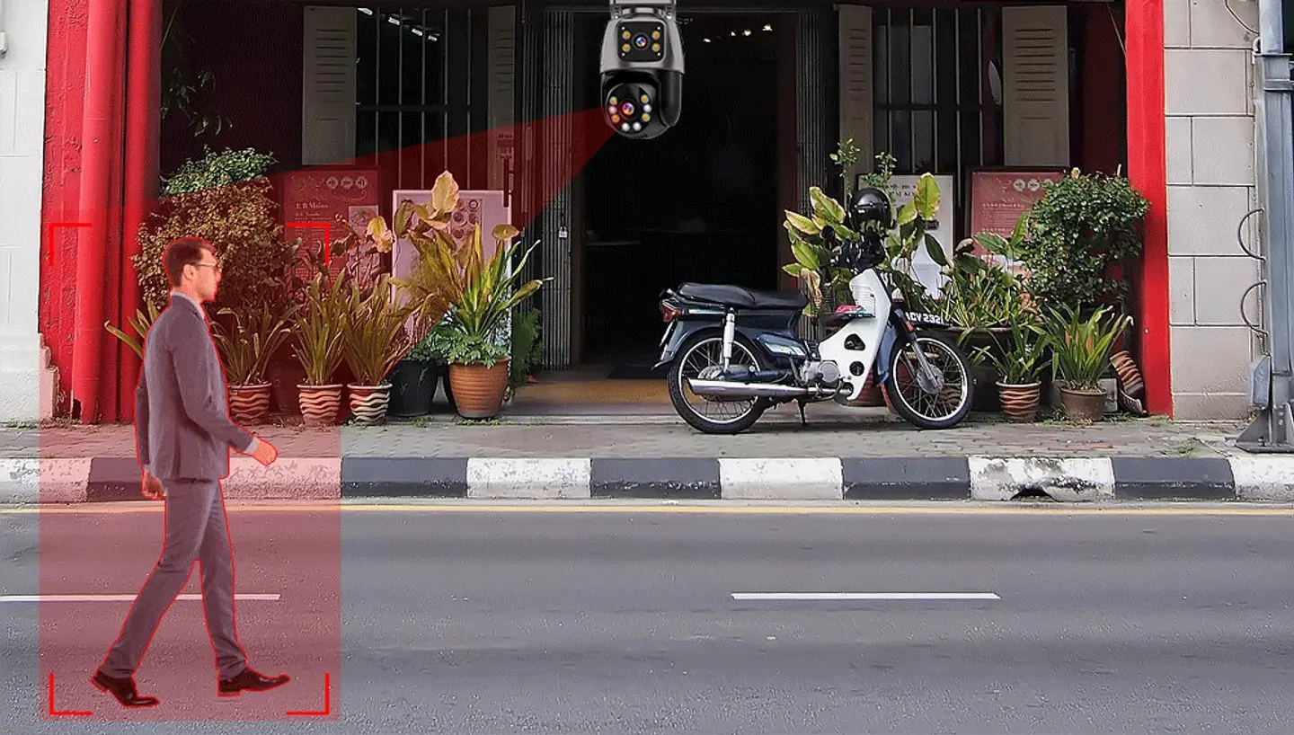 Sistema de vigilancia Movols XMEYE PoE de 6 MP con doble lente, cámara de seguridad PTZ con audio bidireccional y NVR de 16 canales. 6