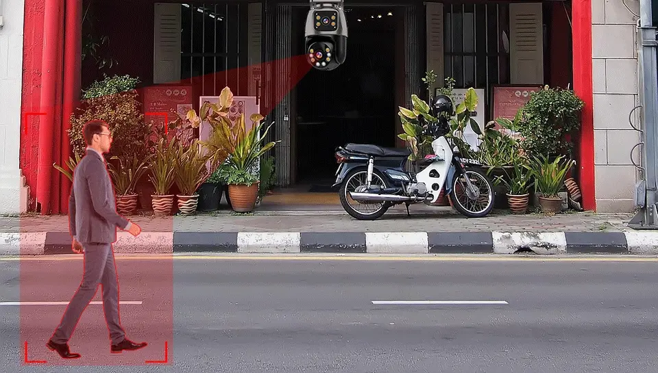 Sistema de vigilancia Movols XMEYE PoE de 6 MP con doble lente, cámara de seguridad PTZ con audio bidireccional y NVR de 16 canales. 6