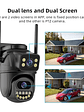 Cámara de vigilancia WiFi doble lente, zoom digital , cámaras IP PTZ de seguridad para exteriores - Miniatura 4