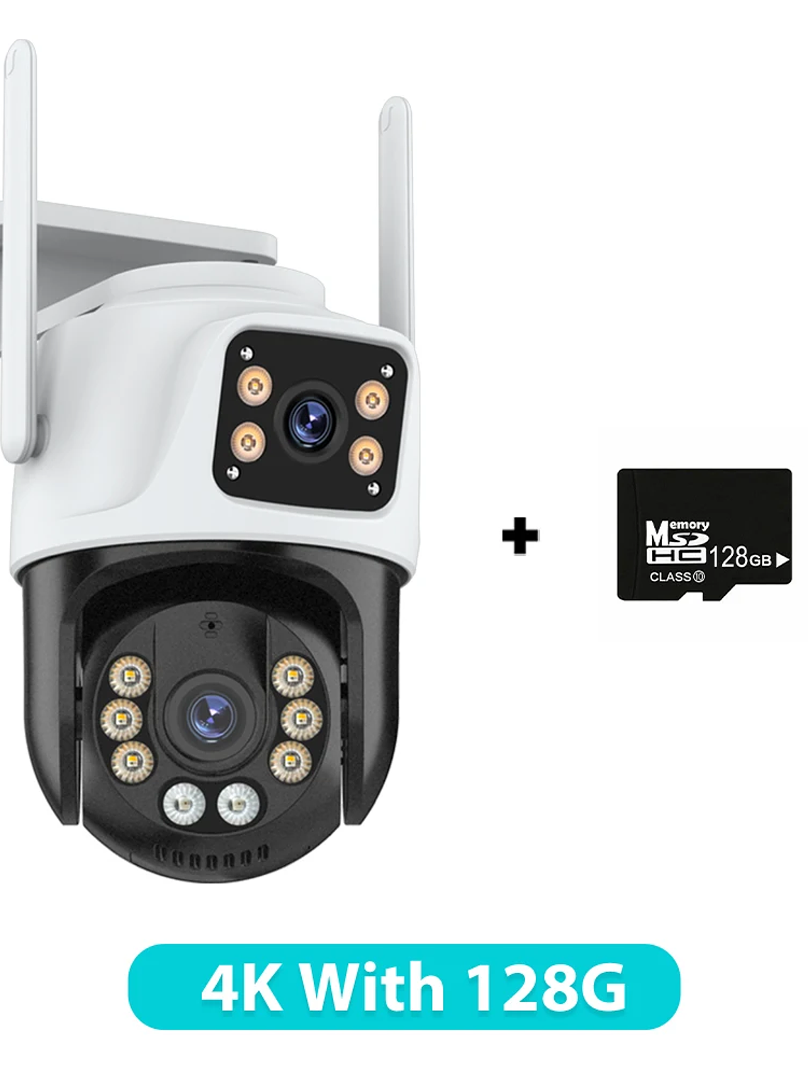 Cámara IP PTZ de tres lentes para exteriores,  WiFi, seguimiento automático,  8