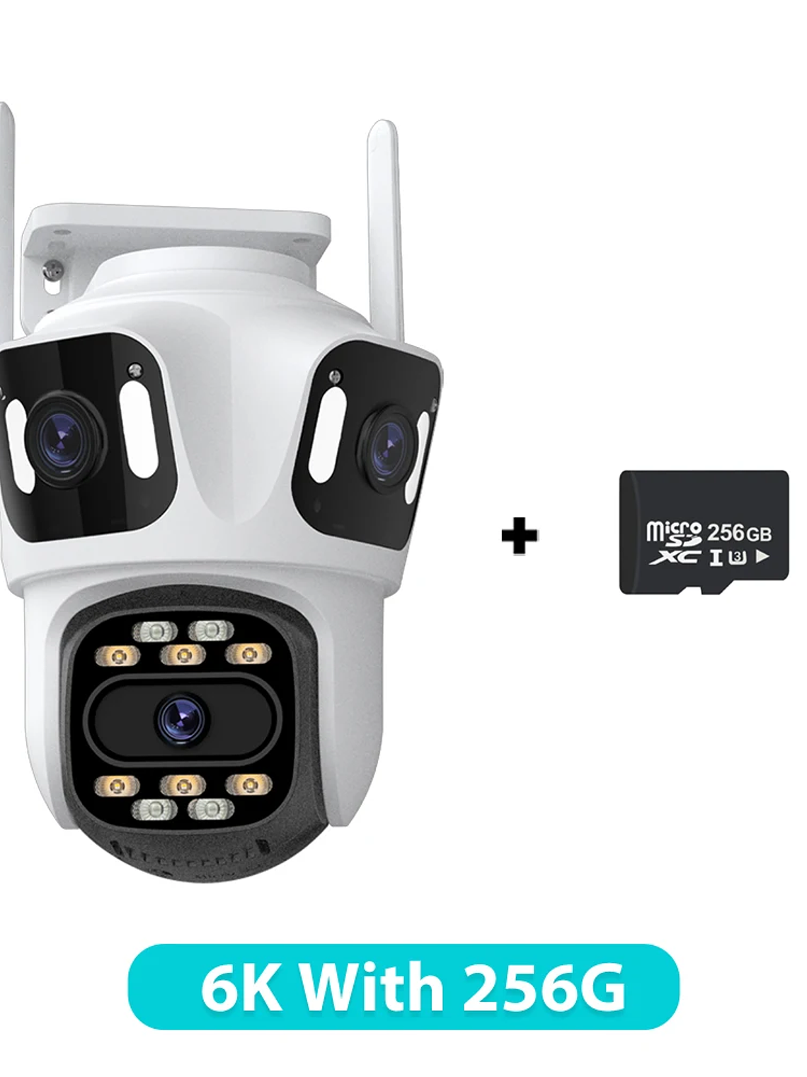 Cámara IP PTZ de tres lentes para exteriores,  WiFi, seguimiento automático,  11