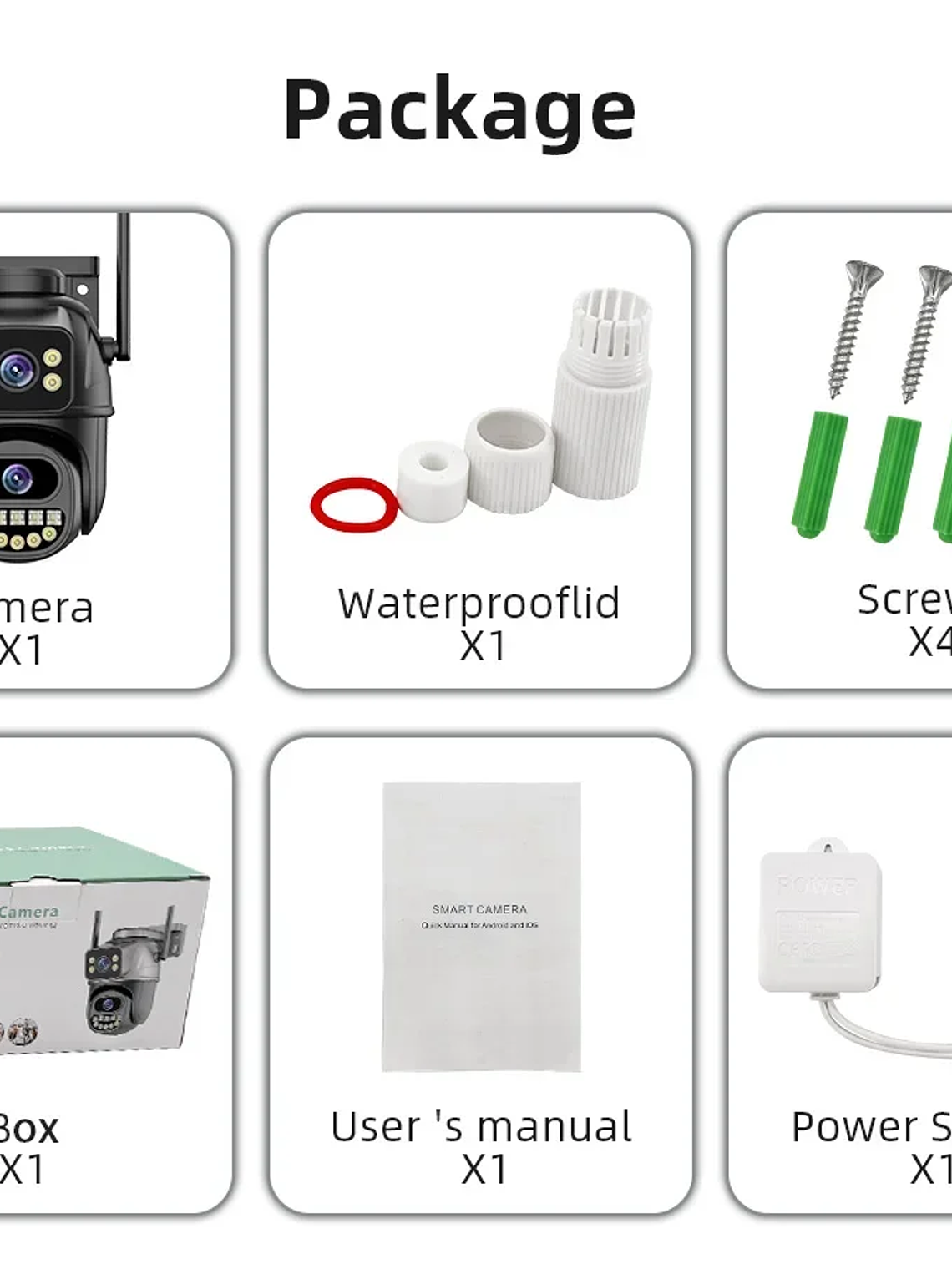 Cámara de vigilancia WiFi doble lente, zoom digital , cámaras IP PTZ de seguridad para exteriores 10