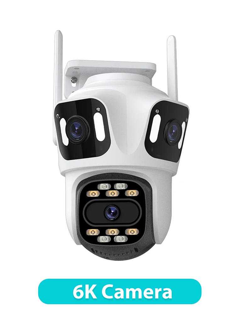 Cámara IP PTZ de tres lentes para exteriores,  WiFi, seguimiento automático,  14