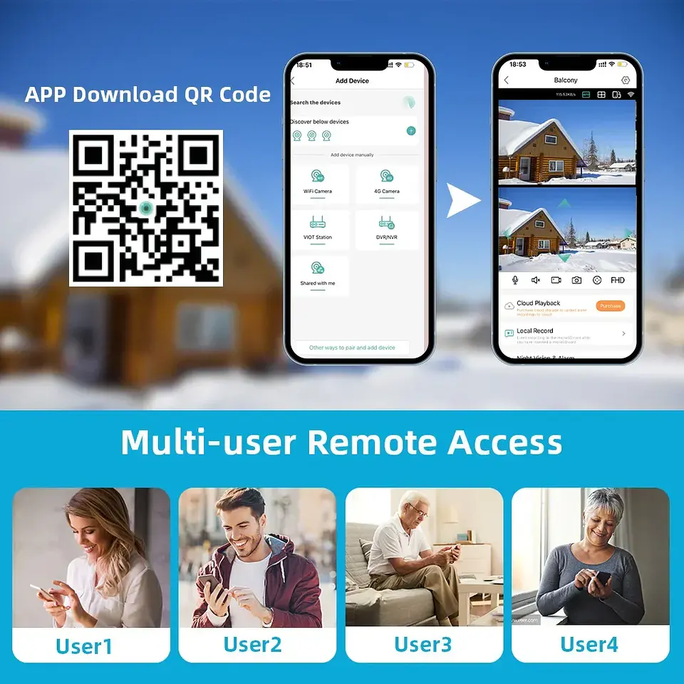 Cámara de vigilancia WiFi doble lente, zoom digital , cámaras IP PTZ de seguridad para exteriores 16