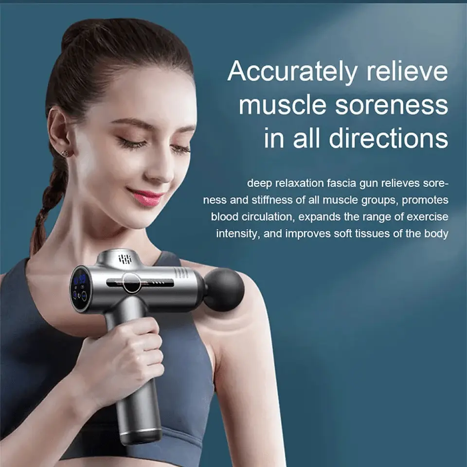 Pistola de masaje de 99 niveles para fascia, relajación muscular profunda,  2